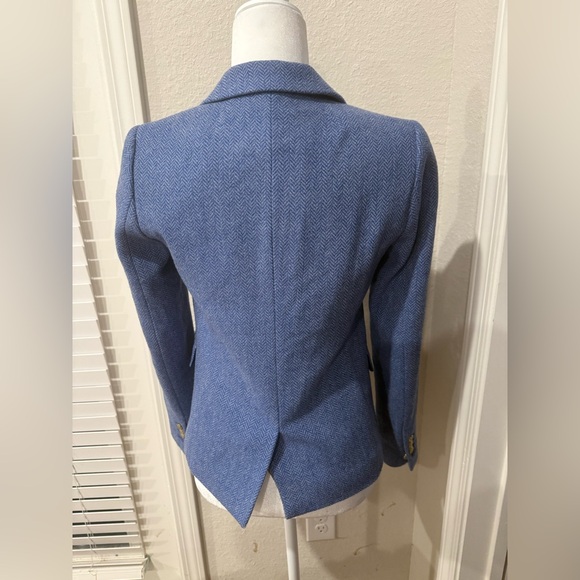 J. Crew Women's Blue Blazer Sz 0 Schoolboy - Picture 3 of 9